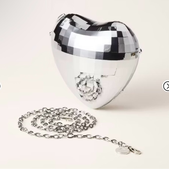 Kate Spade x Target silver disco heart bag - Picture 1 of 8